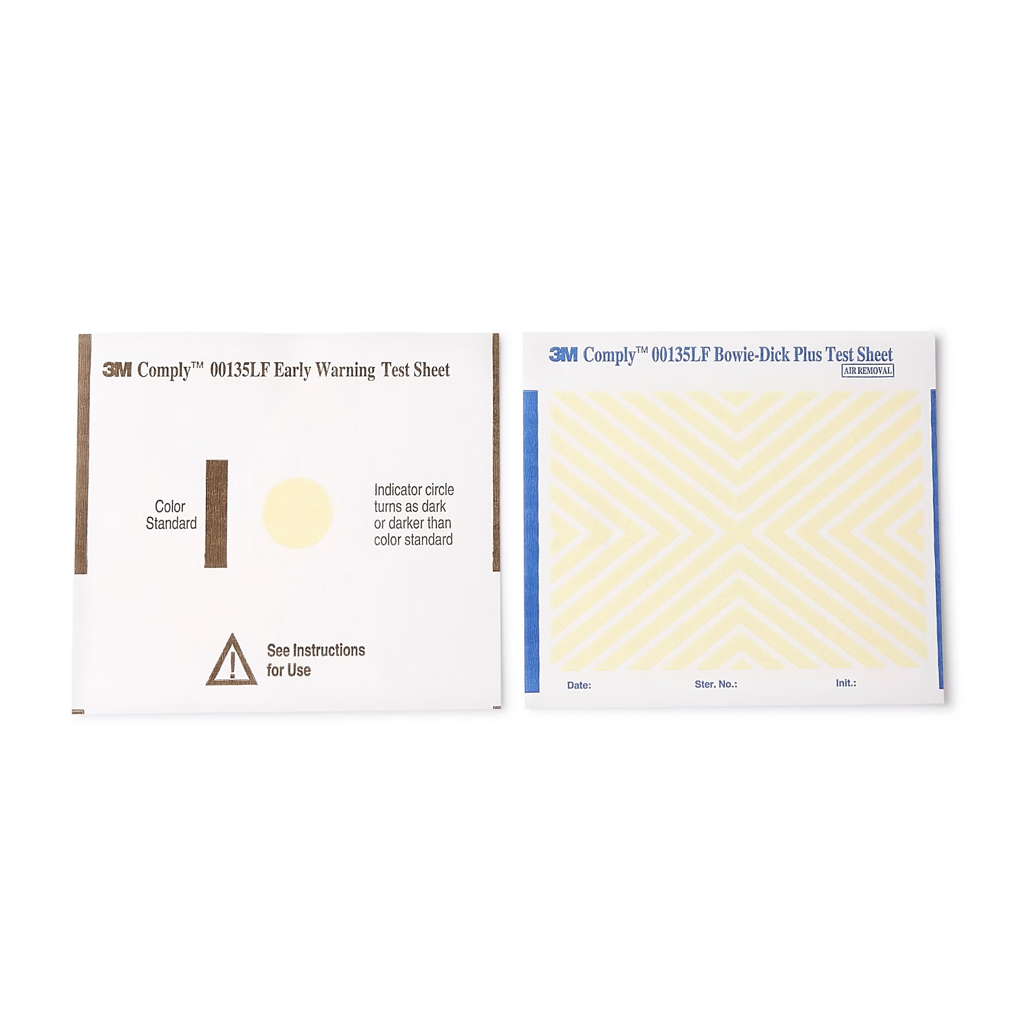 3M™ Comply™ Bowie-Dick Plus Test Pack with Early Warning Sheet, Type 2, 6/BG