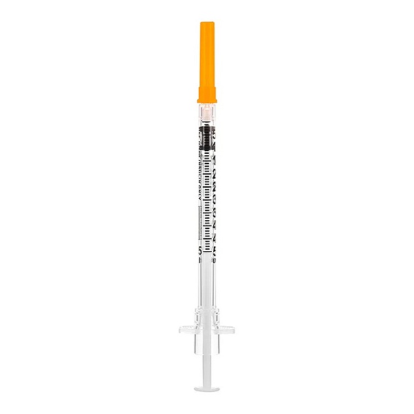 Sol-Care Safety Insulin Syringe – U-100, 0.5 mL , 30G Fixed Needle 5/16 (8 MM) Length