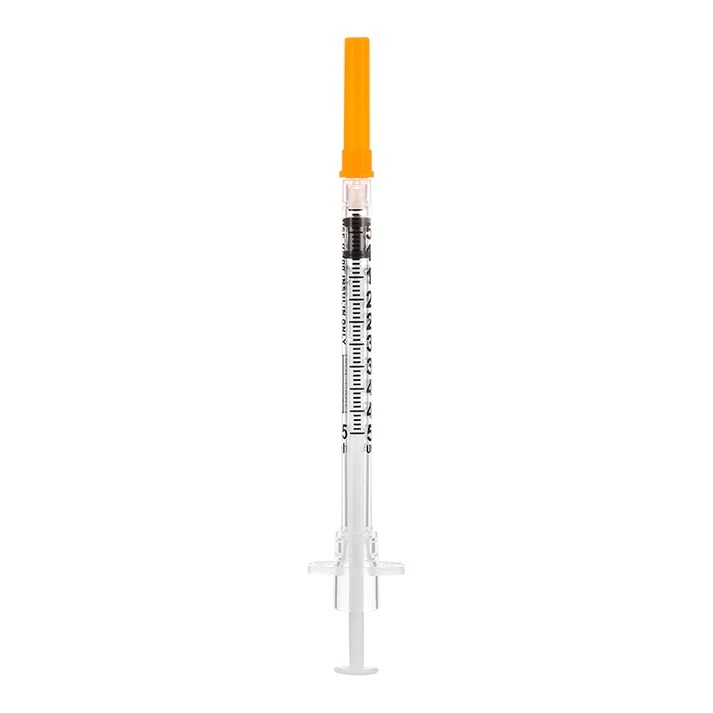 Sol-Care Safety Insulin Syringe – U-100, 0.5 mL , 30G Fixed Needle 5/16 (8 MM) Length