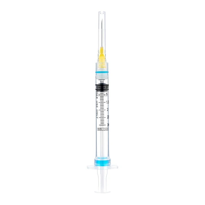 Sol-Care® 10 mL Luer Lock Safety Syringe with Exchangeable Needle, Retractable (100/Box)