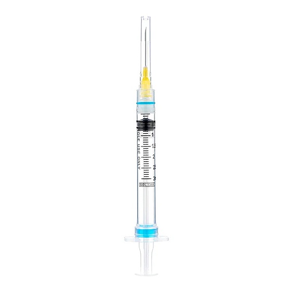 Sol-Care Retractable Safety Syringe Luer Lock Without Needle (BX/100EA)