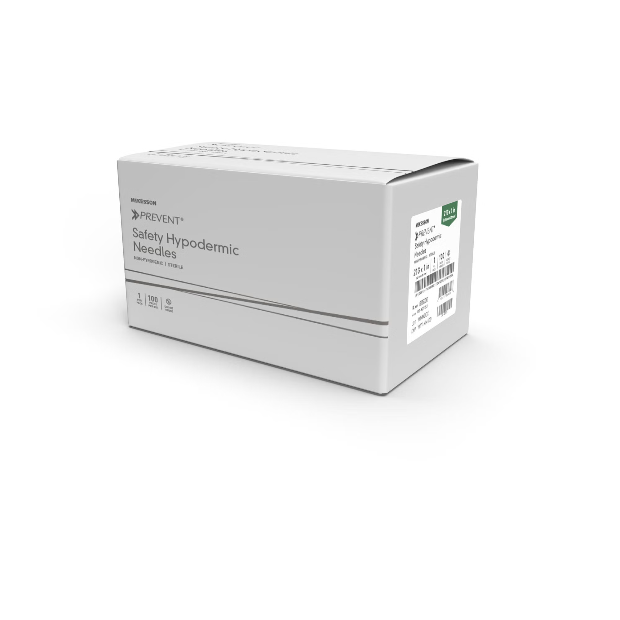 McKesson Prevent Hinged Safety Hypodermic Needles – BX/100