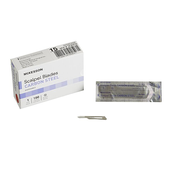 Surgical Blade McKesson Brand Carbon Steel No. 15 – Sterile