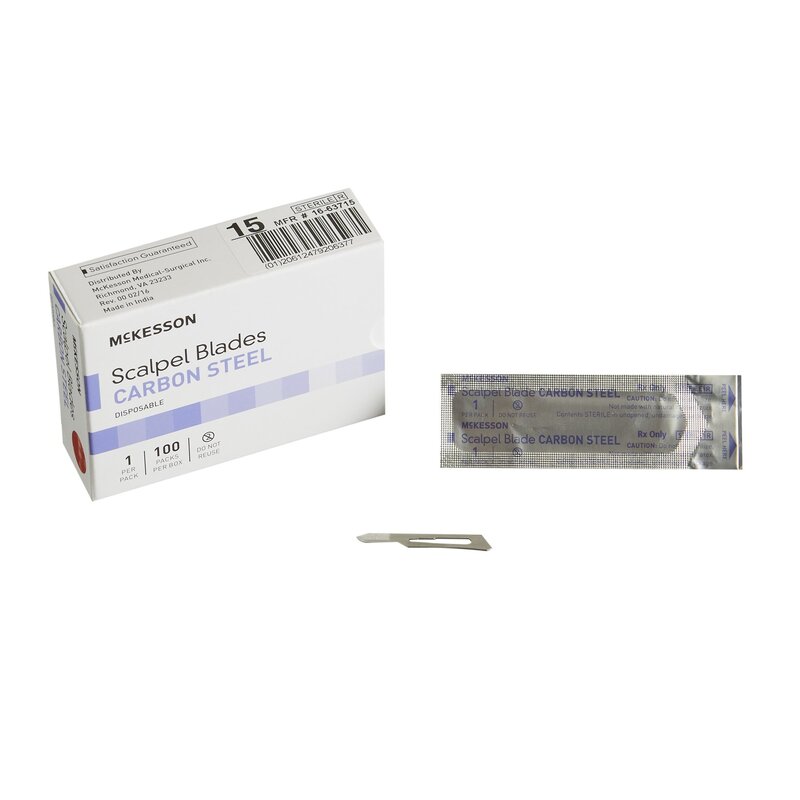 Surgical Blade McKesson Brand Carbon Steel No. 15 – Sterile
