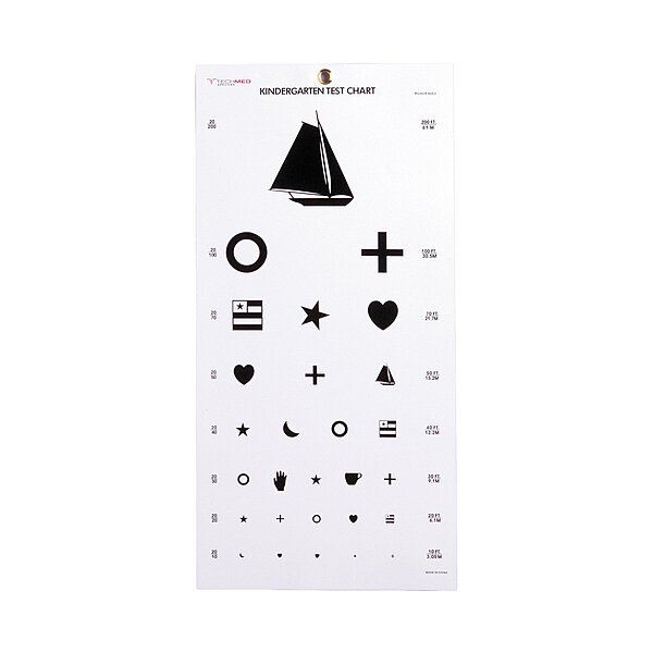 McKesson Preschool Eye Test Chart 20 Foot Acuity Test, Picture