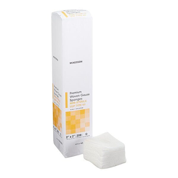 McKesson® Gauze Sponge 2″ × 2″ 12-Ply Non-Sterile