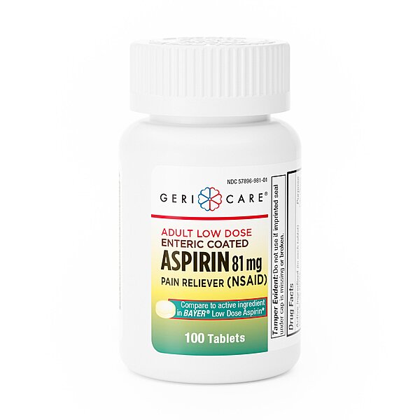 Geri-Care Aspirin 81 mg Tablets 100/Bottle