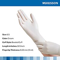 McKesson Perry® Sterile Latex Surgical Gloves, Chemo Tested, Cream