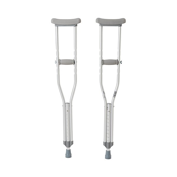 McKesson Underarm Crutches Youth Aluminum Frame 350 lb Weight Capacity (PR/1)