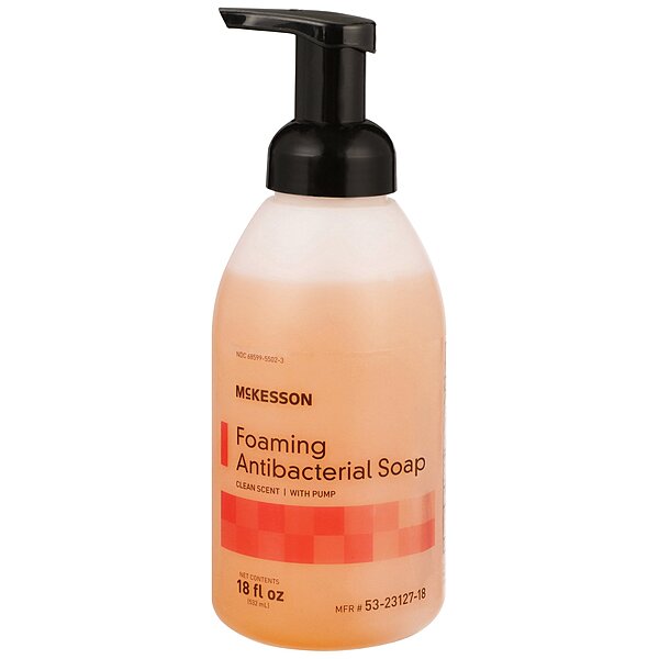 McKesson Foaming Antibacterial Soap – Clean Scent, 18 oz Pump Bottle