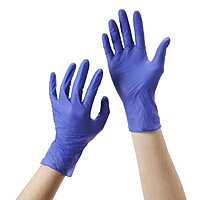 Exam Glove McKesson Confiderm® 3.0 NonSterile Nitrile Standard Cuff Length Textured Fingertips Blue Not Rated