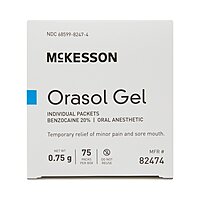 McKesson® Oral Pain Relief Benzocaine Gel 20% Strength 0.75 g