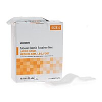 McKesson Elastic Net Retainer Dressing Tubular White Size 4 10-1/2 Inch X 25 Yard