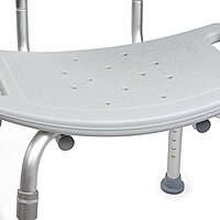 McKesson Bath Bench, Aluminum Frame, Removable Backrest, 19-1/4 Inch Seat Width, 300 lb Capacity, (EA/1)