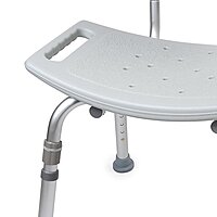 McKesson Bath Bench, Aluminum Frame, Removable Backrest, 19-1/4 Inch Seat Width, 300 lb Capacity, (EA/1)