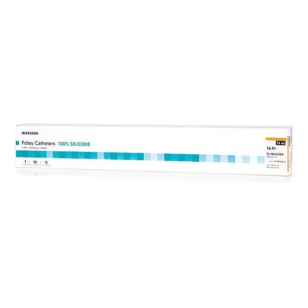 McKesson Silicone Foley Catheter 2-Way Standard Tip, 5 cc Balloon