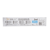 Sol-M™ Standard Hypodermic Syringe with Needle 3 mL 23 Gauge 1 Inch NonSafety