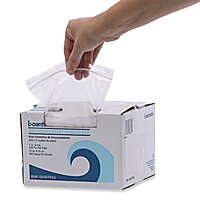 Boardwalk® Reclosable Bag 7 X 8 Inch Clear with White Block Zipper Closure-BX