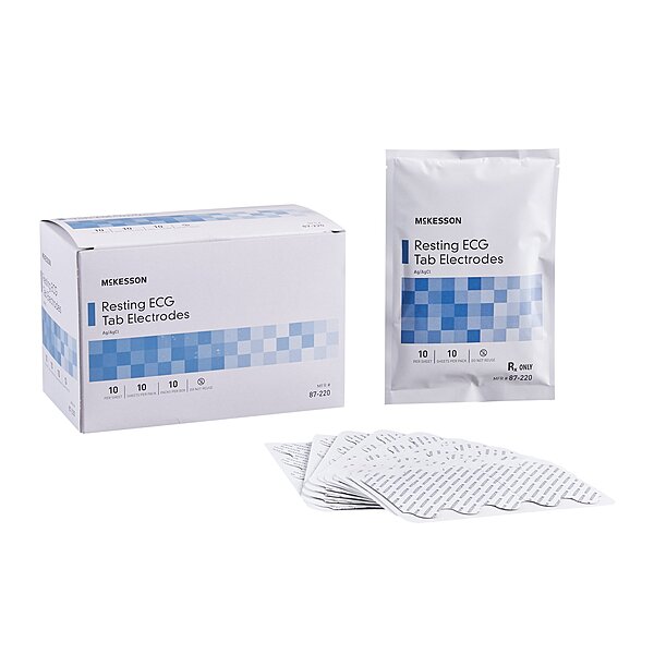 McKesson Adult ECG Resting Electrodes Tab Connector (PK/10EA)