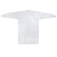 Lab Coat McKesson White Knee Length Spunbond Polypropylene Disposable