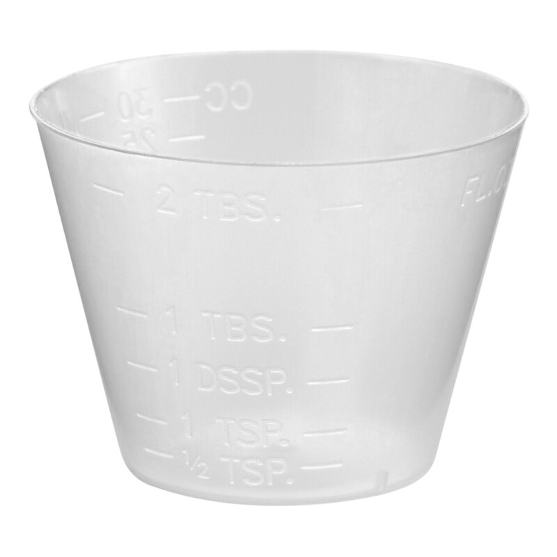 McKesson Graduated Medicine Cup, 1 oz, Translucent Plastic, Disposable, NonSterile