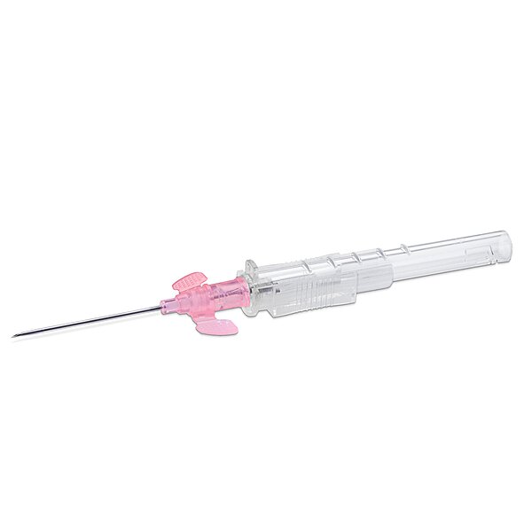 McKesson Prevent® SLS Peripheral IV Catheter 20 Gauge 1 Inch Polyurethane Winged Hub Sliding Safety