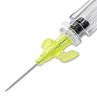 McKesson Prevent® R Peripheral IV Catheter 24 Gauge 3/4 Inch Polyurethane Winged Hub Push Button Safety
