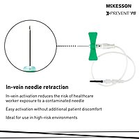 McKesson Prevent Push Button Blood Collection Set 3/4" x 12" Sterile (BX/50EA)