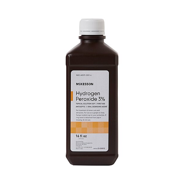 McKesson® Antiseptic Hydrogen Peroxide Topical Liquid 16 oz. Bottle