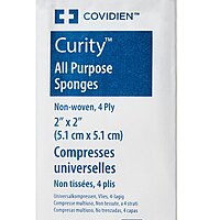 Curity™ Nonwoven Sponge 2″ × 2″ 4-Ply Non-Sterile