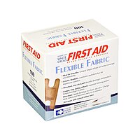 American White Cross® First Aid Fabric Adhesive Strip Tan 1-1/2 X 3 Inch - Fingertip (BX/100EA)