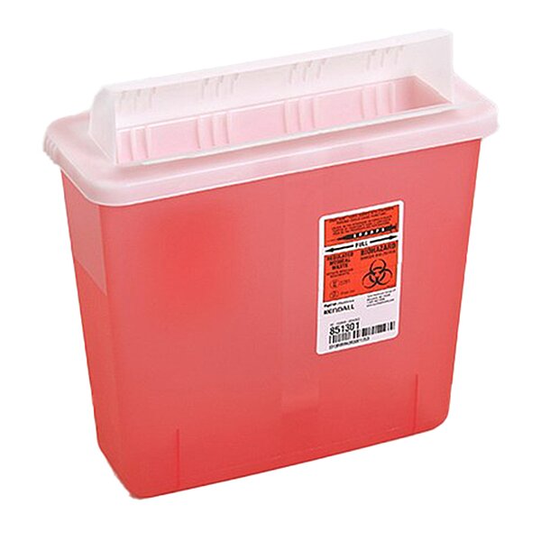 In-Room Sharps Container 1.25 Gallon Horizontal Entry