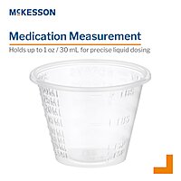 Medicine Cup McKesson 1 oz. Clear Plastic Disposable NonSterile