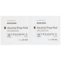 McKesson Alcohol Prep Pad – 70% Isopropyl Alcohol, Medium, Sterile, Individual Packet