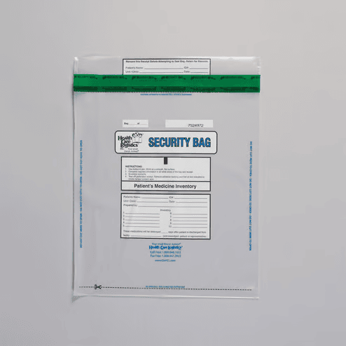 Patient Medicine Inventory Bag HCL® 12 X 14 Inch Polyethylene Adhesive Closure Clear