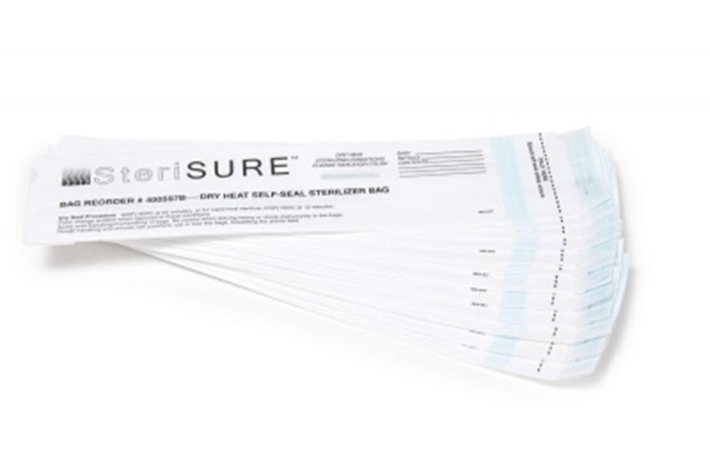 Sterilization Pouch SteriSURE Dry Heat 1-1/2 X 2-1/2 X 10-1/2 Inch White Self Seal Paper