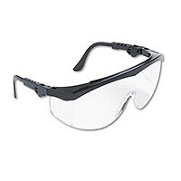 MCR Safety Tomahawk Wraparound Safety Glasses Black Nylon Frame Clear Lens (EA)