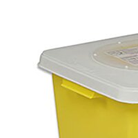 SharpSafety™ Chemotherapy Waste Container – 18 Gallon, Yellow Base, Vertical Entry