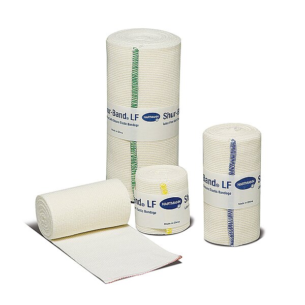 Shur-Band® LF Elastic Bandage 6 Inch × 10 Yard Double Length with Hook and Loop Closure (BX/6EA)