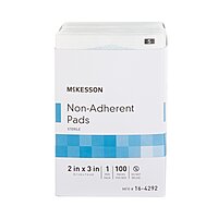 McKesson Non-Adherent Dressing – 2 × 3 Inch, Sterile, 100 per Pack