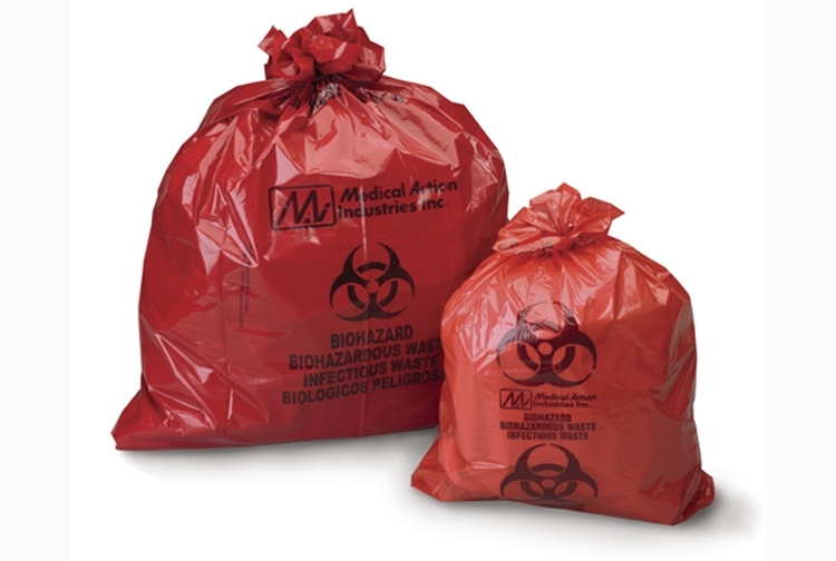 Biohazard Waste Bag – 5 to 7 Gallon Red (19 × 23 Inch)