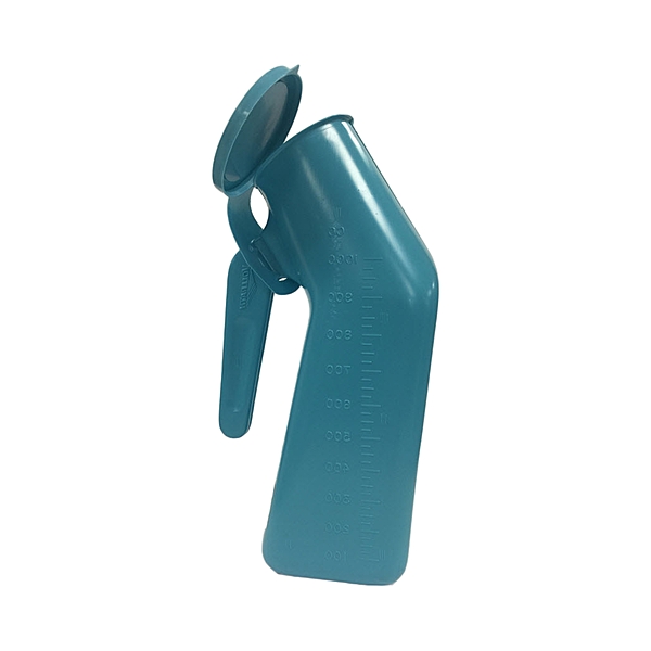 Medegen 1 Quart (946 mL) Male Urinal with Closure – Single-Patient Use