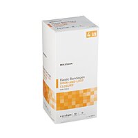 McKesson Elastic Bandage – 4 Inch × 5 Yard, Hook & Loop Closure, Tan, Non-Sterile