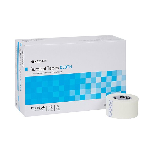 McKesson® Medical Tape White 1″ x 10 Yard Silk-Like Cloth Non-Sterile