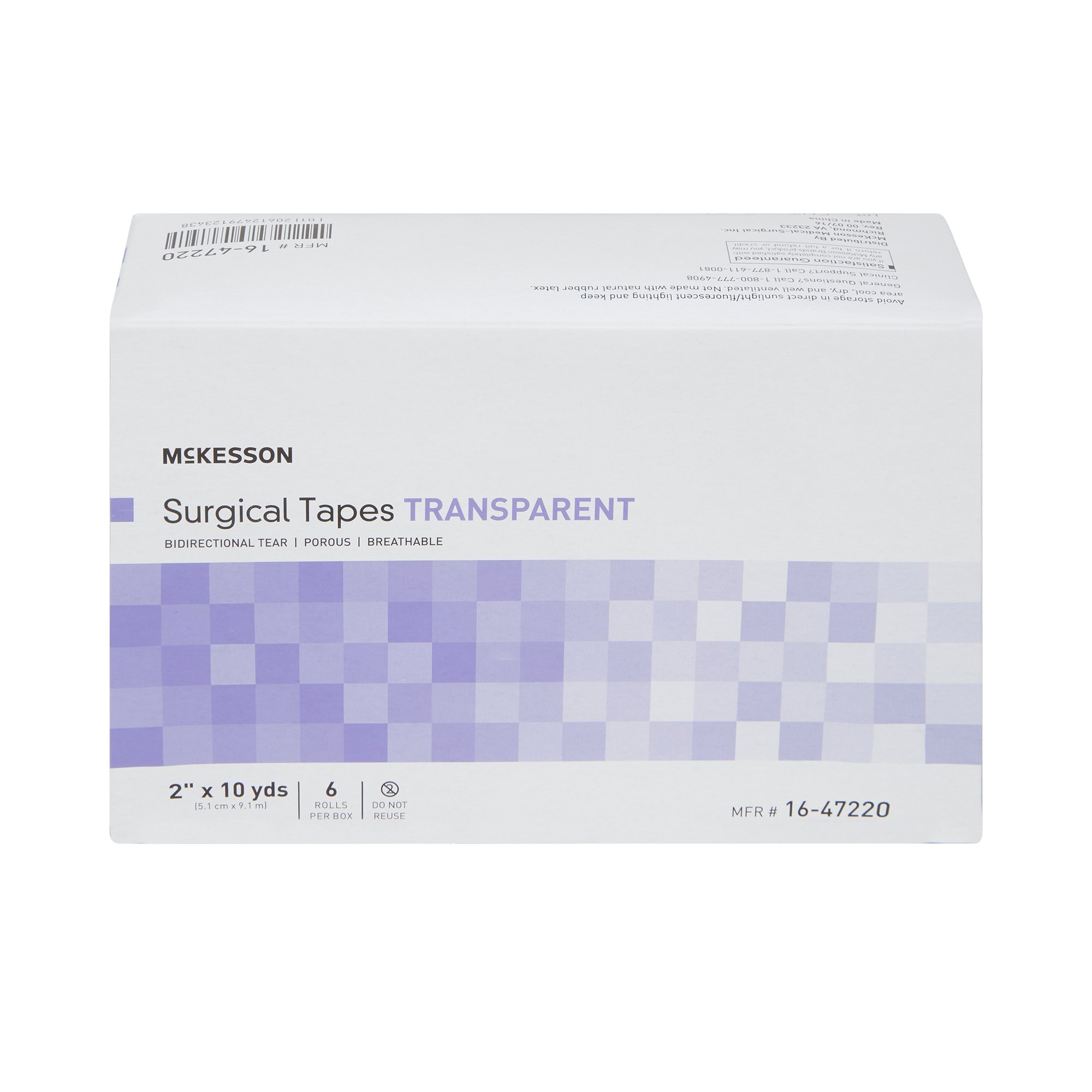 McKesson Medical Tape Transparent 2 Inch X 10 Yard Plastic NonSterile (BX/6RL)