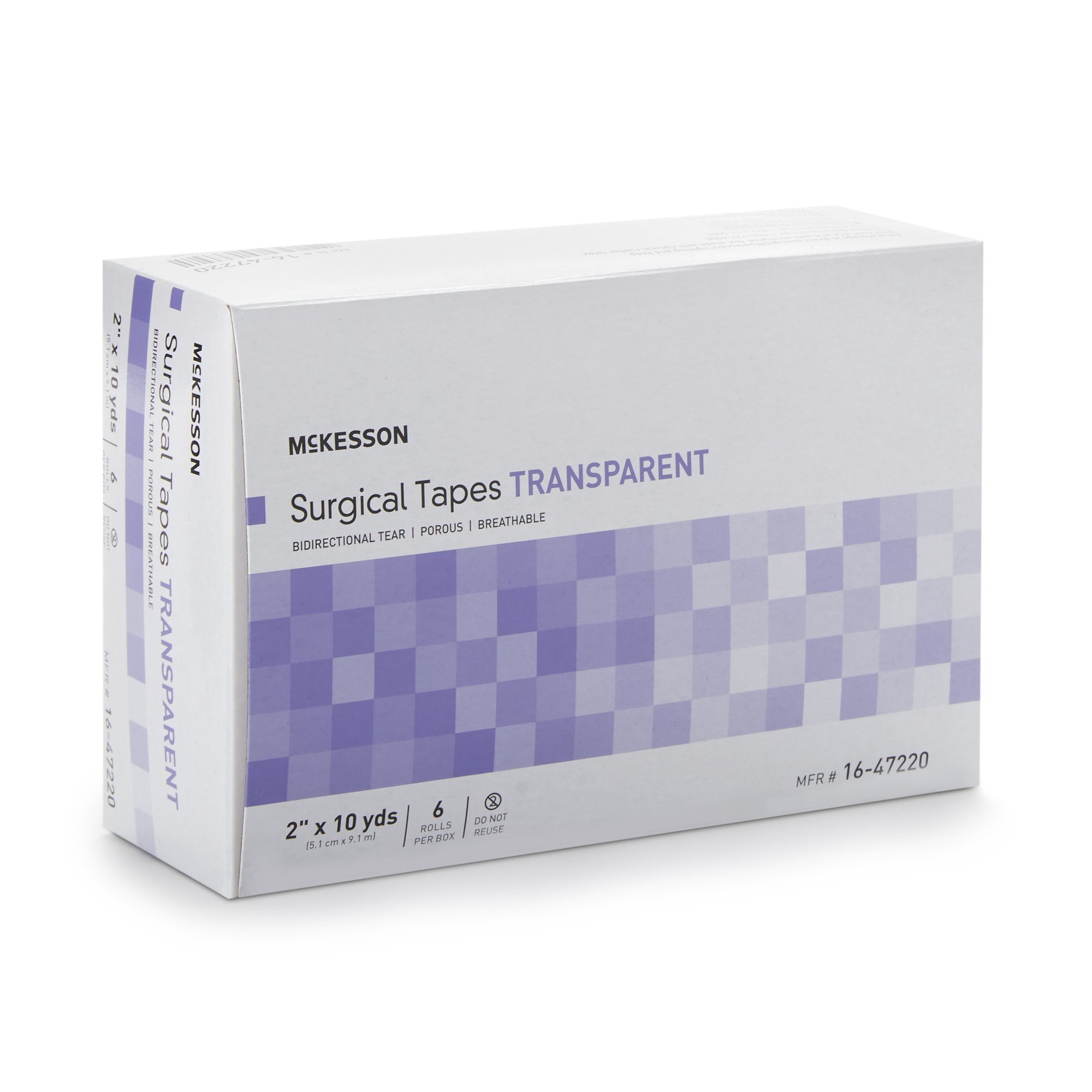 McKesson Medical Tape Transparent 2 Inch X 10 Yard Plastic NonSterile (BX/6RL)