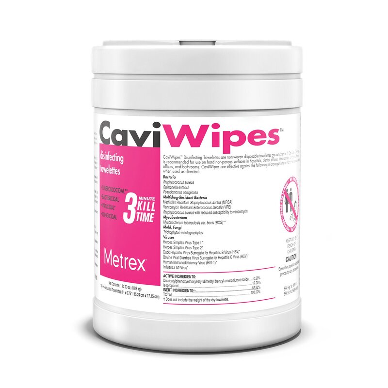 CaviWipes Premoistened Disinfectant Wipes, 160 Ct Canister