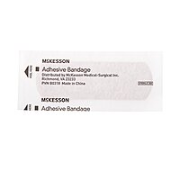 McKesson Adhesive Strip Bandage 1" x 3" Fabric Tan Sterile (BX/100EA)