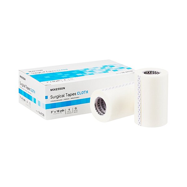 McKesson Medical Tape White 3 Inch X 10 Yard Silk-Like Cloth 