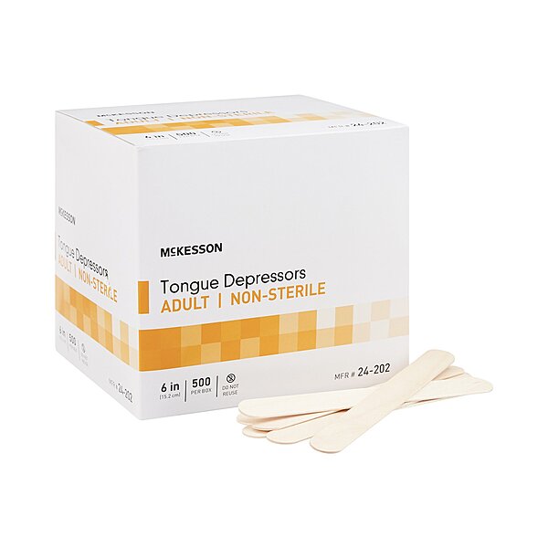 Tongue Depressor McKesson 6 Inch Length Wood Senior - Sterile
